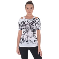 Animal Game Asset Call Invertebrate Shoulder Cut Out Short Sleeve Top by Wegoenart