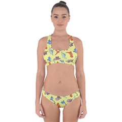 Dinosaurs - Yellow Finch Cross Back Hipster Bikini Set by WensdaiAmbrose