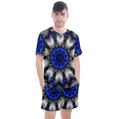Kaleidoscope Abstract Round Men s Mesh Tee And Shorts Set
