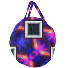 Box Abstract Frame Square Giant Round Zipper Tote by Pakrebo