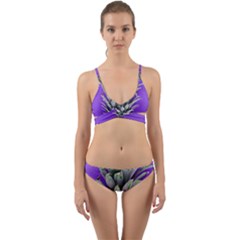 Pineapple Purple Wrap Around Bikini Set by snowwhitegirl