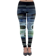 Spaceship Interior Stage Design Lightweight Velour Leggings