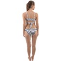 Abstract Black On White Circles Design Wrap Around Bikini Set View2