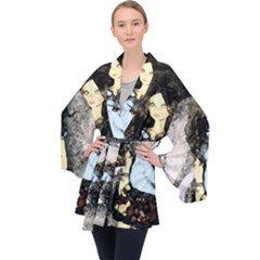 Chocolate Velvet Kimono Robe