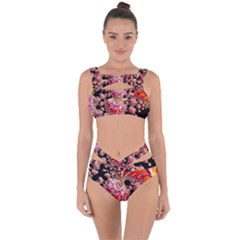 Fractals Colorful Pattern Bandaged Up Bikini Set 