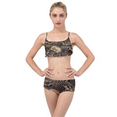 Fractal Bones Cave Fossil Render Layered Top Bikini Set