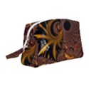 Fractal Brown Golden Intensive Wristlet Pouch Bag (Medium) View1