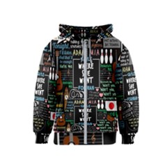 Book Quote Collage Kids  Zipper Hoodie by Sudhe