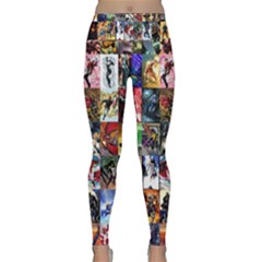 Comic Book Images Lightweight Velour Classic Yoga Leggings by Sudhe