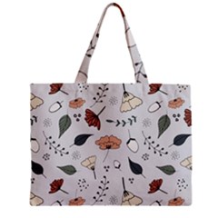 Grey Toned Pattern Zipper Mini Tote Bag by Sudhe