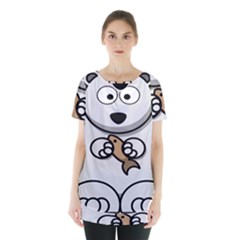 Bear Polar Bear Arctic Fish Mammal Skirt Hem Sports Top by Sudhe