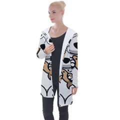 Bear Polar Bear Arctic Fish Mammal Longline Hooded Cardigan by Sudhe