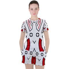 Traditional Art Torajan Pattern Women s Tee And Shorts Set