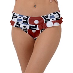 Mandala Art Ornament Pattern Frill Bikini Bottom by Sudhe
