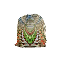 Abstract Fractal Magical Drawstring Pouch (medium)