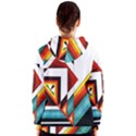 Diamond Acrylic Paint Pattern Women s Zipper Hoodie View2