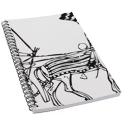 Line Art Drawing Ancient Chariot 5 5  X 8 5  Notebook