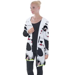 Giant Panda Bear Longline Hooded Cardigan