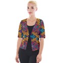 Grubby Colors Kaleidoscope Pattern Cropped Button Cardigan View1