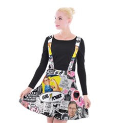 Feminism Collage  Suspender Skater Skirt by Valentinaart