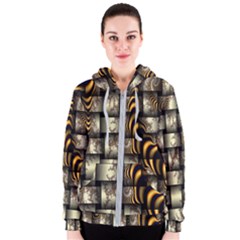 Graphics Abstraction The Illusion Women s Zipper Hoodie by Pakrebo