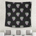 Creepy Zombies Motif Pattern Illustration Square Tapestry (Large) View2