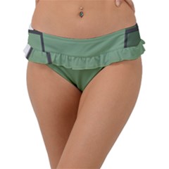 Cartoon Cute Frankenstein Halloween Frill Bikini Bottom by Sudhe