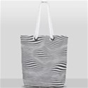 Retro Psychedelic Waves pattern 80s Black and White Full Print Rope Handle Tote (Small) View2
