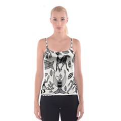 African Senufo Korhogo Tribal Ethnic Art  Spaghetti Strap Top by BluedarkArt