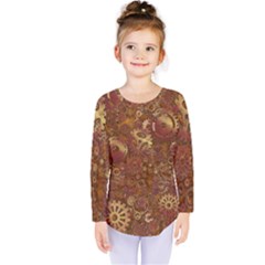 Gears Cogs Industrial Machinery Kids  Long Sleeve Tee