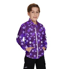 Textile Cross Pattern Square Kids  Windbreaker