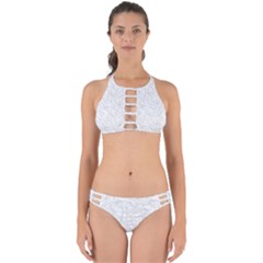 Organic Olive Leaves Pattern Hand Drawn Black And White Perfectly Cut Out Bikini Set by genx