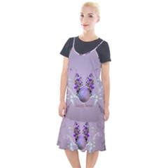 Happy Easter, Easter Egg With Flowers In Soft Violet Colors Camis Fishtail Dress by FantasyWorld7