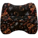 Fractal Vintage Grunge Print Design Velour Head Support Cushion View2