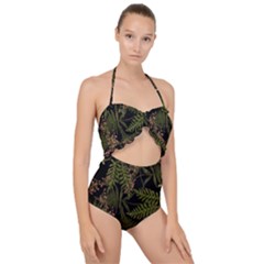 Fern Black Scallop Top Cut Out Swimsuit