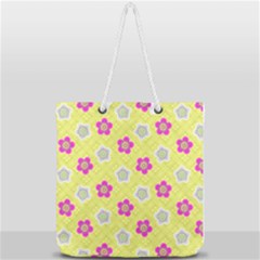 Traditional Patterns Plum Full Print Rope Handle Tote (large) by Pakrebo