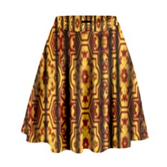 Scrapbook Background Wall Wallpaper High Waist Skirt by Pakrebo
