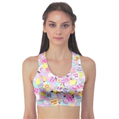 Candy Hearts (sweet Hearts-inspired) Sports Bra by okhismakingart