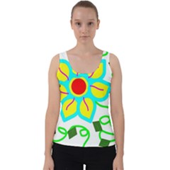 Digital Flower Velvet Tank Top by okhismakingart