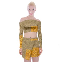 Electric Field Art Ii Off Shoulder Top With Mini Skirt Set by okhismakingart