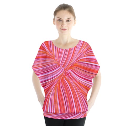 Electric Field Art Iii Batwing Chiffon Blouse by okhismakingart