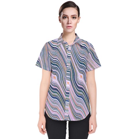 Electric Field Art Xxviii Women s Short Sleeve Shirt by okhismakingart