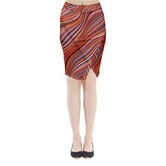 Electric Field Art Xliii Midi Wrap Pencil Skirt