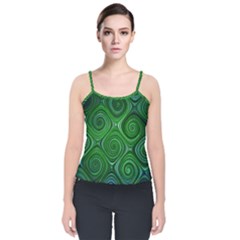 Electric Field Art Xliv Velvet Spaghetti Strap Top by okhismakingart