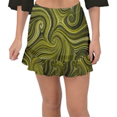 Electric Field Art Xlviii Fishtail Mini Chiffon Skirt