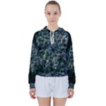 Queen Annes Lace in Blue and Yellow Women s Tie Up Sweat