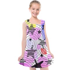 Stars And Spirals Kids  Cross Back Dress by okhismakingart