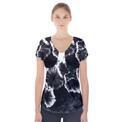 Tree Fungus High Contrast Short Sleeve Front Detail Top by okhismakingart