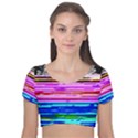 Static Wall Queen Annes Lace Version III Velvet Short Sleeve Crop Top  View1