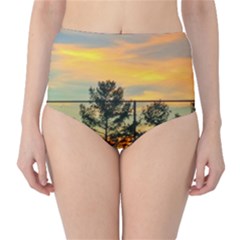 Fence Line Trees Classic High-waist Bikini Bottoms